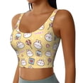 thumbnail image 2 of Vsdgher Rabbit And Candy Print Women Sleeveless Athletic Tank Top Built-in Bra Camisole Sports Vest for Yoga Running Fitness Exercise with Removable Pads, 2 of 8