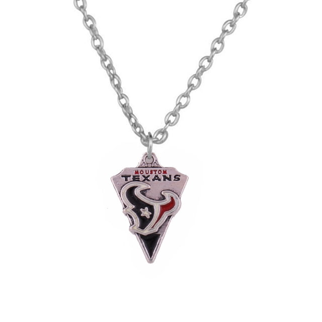 Collar con colgante deportivo triangular con el logotipo del equipo de fútbol y joyas de equipo con gotas de aceite