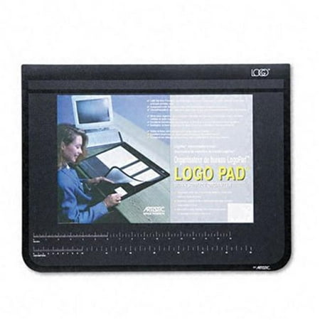 Logo Pad Desktop Organizer With Clear Overlay 22 X 17 Black