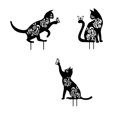 thumbnail image 3 of 3 estacas de jardín con forma de animal, siluetas, estatuas, fácil instalación. Gatos, 3 of 9