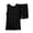 Black, variant on Women Summer Pajama Set Sleeveless Tank Top Bow Print Shorts Loungewear 2 Piece Sleepwear Modal Blend Plus Size Casual HomeWear XL-5XL