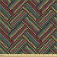 thumbnail image 2 of Ambesonne Ethnic Fabric by the Yard Upholstery, Herringbone Lines, 1 Yard, Multicolor, 2 of 5