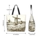 thumbnail image 5 of Balery Dutch Windmill Bolsa Tote Estilo Estético con Cremalleras, Bolsa de Hombro, Bolsa de Compras Grande y Plegable, 5 of 8