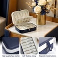 thumbnail image 4 of Casegrace Portable Jewelry Box for Women Girls Double Layer Display Storage Organizer Earrings Ring Necklace Leather Travel Jewelry Case, 4 of 9