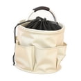 thumbnail image 3 of Cesta plegable con asa, bolsa para herramientas de jardín, cesta organizadora para picnic con cordón para jardinería, senderismo, parques temáticos y Beige, 3 of 8