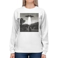 thumbnail image 2 of Alien Cat in Desert Encounter Women's Sweatshirt, 2 of 3