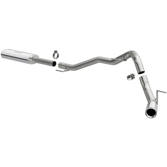 Fits 2020-2023 Jeep Gladiator JT Magnaflow Performance Exhaust System Kit 19483 Street Cat-Back System; Stainless Steel; With Muffler; 3 Inch Pipe Diameter; Single Exhaust With Single Exit