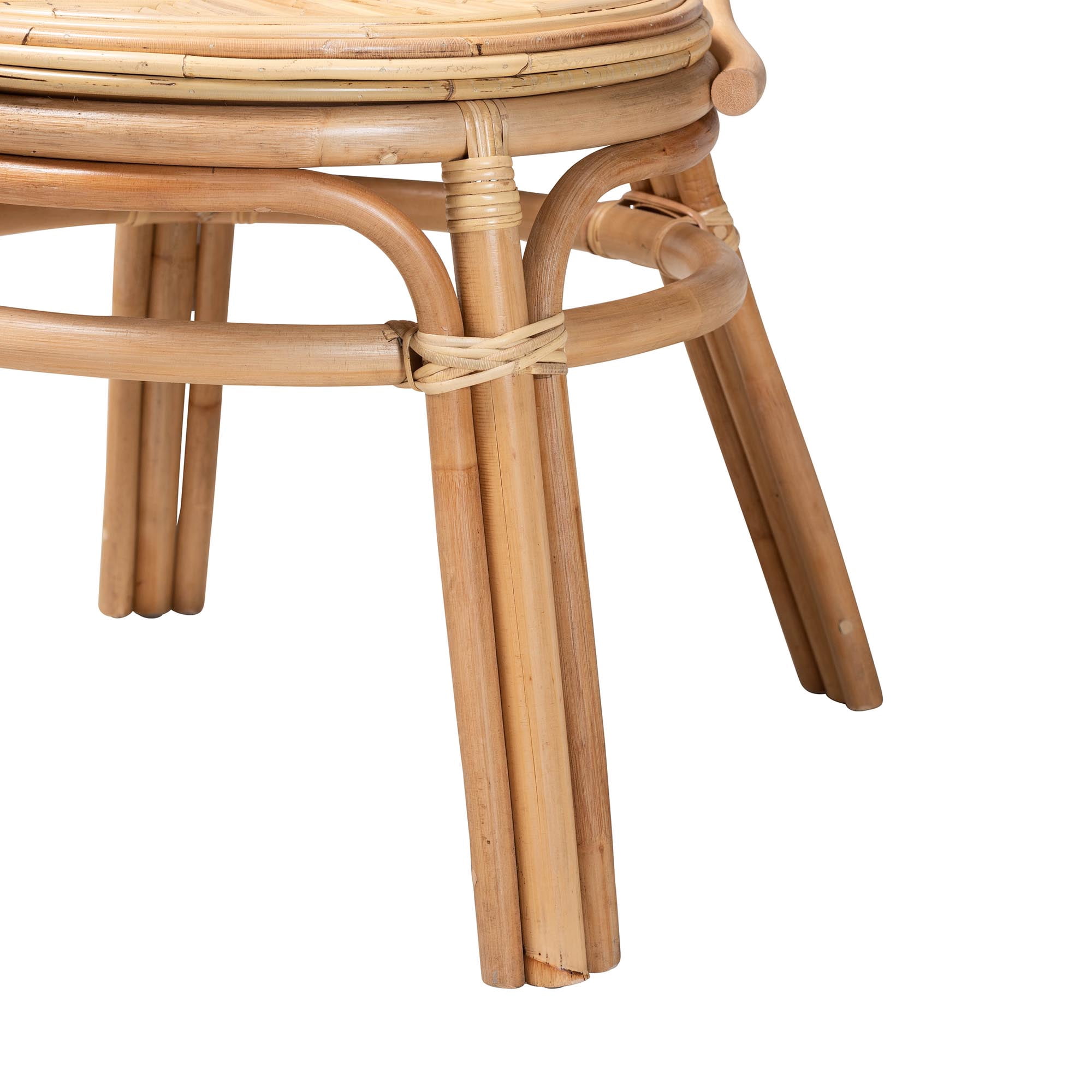bali & pari Carita Rattan BOHO Dining Chair, Natural Brown