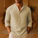 thumbnail image 1 of Ceisia Men Fashion Casual Short Sleeve Turndown Collar Button Front Versatile Gift Daily Work Party Blouse Shirt Top, 1 of 5
