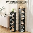 thumbnail image 3 of Vertical Shoe Rack: 8 Tiers Stackable Shoe Rack for Closet DIY Free Standing Shoe Organizer Small Shoe Shelf for Small Spaces and Narrow Spaces Plastic, 3 of 9