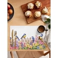thumbnail image 5 of Spring Floral Placemats Set of 6, Summer Birds Botanical Fence Placemats for Dining Table, Place Mats for Kitchen Tabletop, Waterproof Wipeable Dining Table Mats Set, 5 of 9