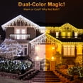 thumbnail image 4 of 2 Pack 35FT 440LED Christmas Icicle Lights With Remote,11 Modes,IP44 Waterproof,Timer & Memory Fuction,Connectable,Dimmable,Plug In Dual Color Changing String Lights(Warm White & Cool White), 4 of 8