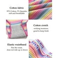 thumbnail image 4 of FINETOO 5 Pack Cotton Underwear for Women High Cut Colorful Stripes Cheeky Panties Breathable Stretch Hipster Bikini S-XL, 4 of 5