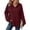 Wine, variant on MLCDZ Hoodies for Women Button Drawstring Long Sleeve Hooded Casual Sweatshirt Fall Loose Fit Lightweight Outdoor Activities Sports Tops