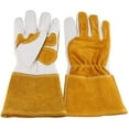 thumbnail image 5 of Apuakthei Leather Gardening Gloves for Women and Men Thorn Proof Cowhide Work Gloves, 5 of 6