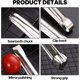 thumbnail image 3 of Piece Barbecue Tongs, Stainless Steel Kitchen Tongs, Ice Tongs, Salad Tongs, Stainless Steel Kitchen Tongs, Ice Tongs, For Cooking, Serving, Grilling, 3 of 5