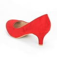 thumbnail image 6 of DREAM PAIRS Women's Bridal Wedding Party Low Heel Pump Shoes LUVLY RED Size 5.5, 6 of 6