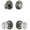 Antique Pewter, variant on Grandeur 818134 Georgetown Solid Brass Single Cylinder Keyed Entry Knobset And Deadbolt