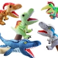 thumbnail image 3 of Muñeco de peluche de dinosaurio de dibujos animados con boca abierta para interacción entre padres e hijos, muñeco de peluche Canglong, muñeco de dinosaurio Overlord con boca movible, 3 of 4