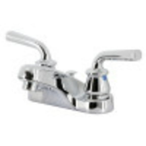 Kingston Brass KB251RXLB Restoration 4-Inch Centerset Bathroom Faucet with Brass Pop-Up, Polished Chrome