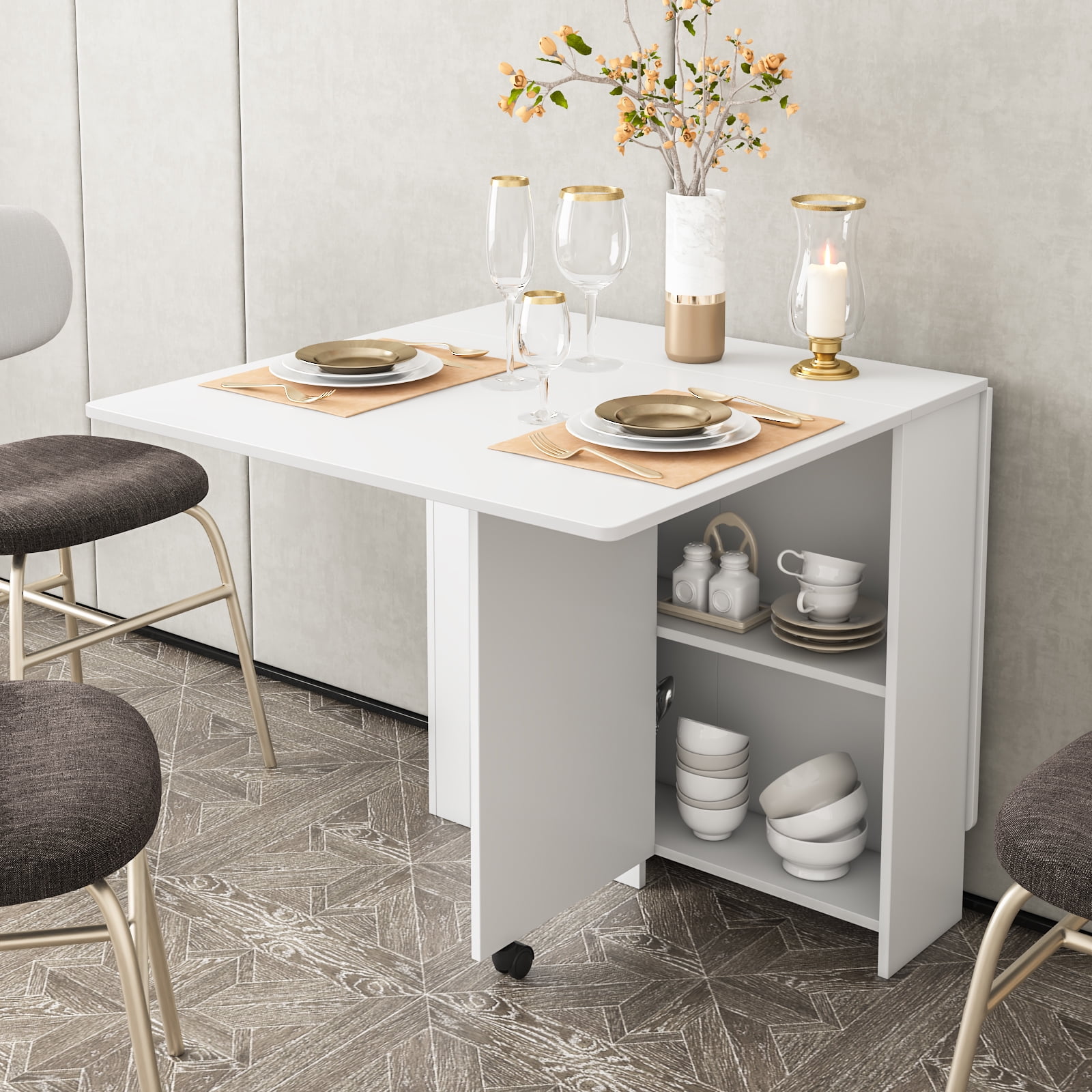 Compact dining table for small spaces discount