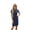 Navy blue, variant on Women'S Short Sleeve Ruched Casual Sundress Midi Bodycon T Shirt Dress Wine red XL
