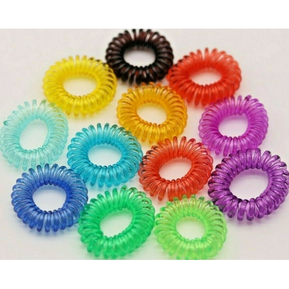 Small Spiral Hair Ties / Phone Cord Hair Ties / Hair Coils For Kids