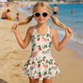 thumbnail image 3 of Xixirimido Unicorn Strawberry Print Girls One Piece Swimsuits Sleeveless Swim Dress for Girls Skirted Bathing Suit Hawaiian Skirt Swimwear UPF 50+ Sun Protection, 10-11 Years, 3 of 7