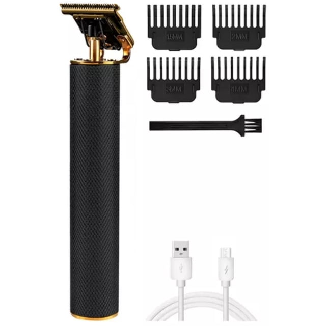 Maquina Para Cortar Cabello 4 Peines Negra