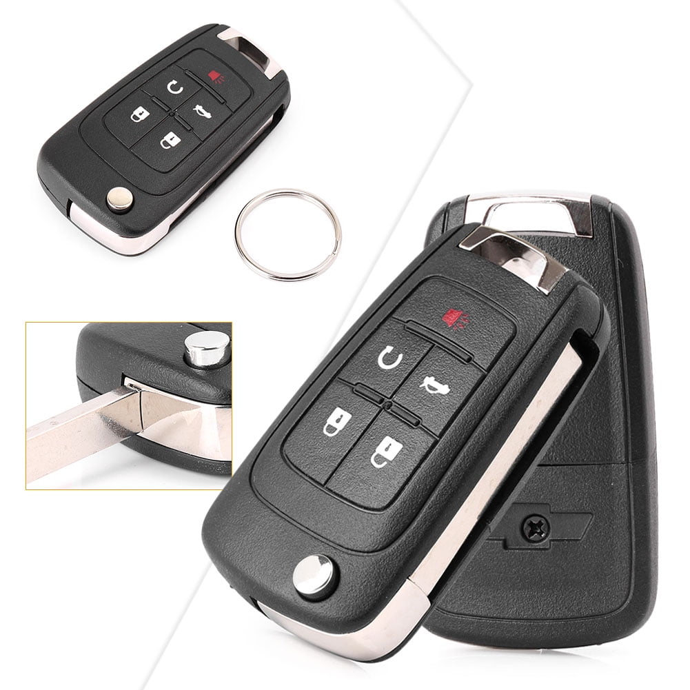 5-BUTTON Best Replacement Keyless Entry Remote Start Alarm w//Uncut Key For Ford