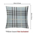 thumbnail image 4 of BANET Throw Pillow Cover Set of 2, Checkered Motif in Soft with Geometric Effects Symmetry Fashion Image, Decorative Square Covers for Couch Bed &amp; Sofa, Pale Blue Grey 18x18in, 4 of 7