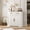 White, variant on 33.5 Inch Wide Farmhouse Buffet Sideboard 4 Drawers Gold Handles 2 Doors Kitchen Storage Cabinet
