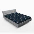 thumbnail image 2 of Ambesonne Spring Fitted Sheet, Blossoming Flower Leafy Art, Queen Size, Pale Mustard and Dark Grey, 2 of 5