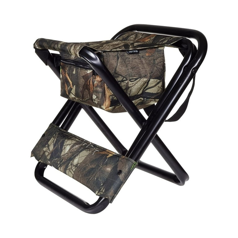 Vanish Camo Folding Hunting Stool with Back By Allen Company