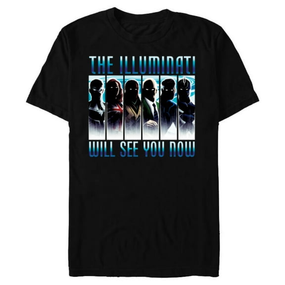 Marvel Doctor Strange the Illuminati Will See You Now - Short Sleeve Blended T-Shirt for Adults - Customized-Black