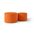 thumbnail image 3 of Tcbosik Nesting Coffee Tables Set of 2, Round Cocktail Table, Wood Bedside Table for Small Space Home Apartment, Orange, 3 of 7