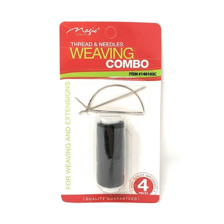 Magic Collection Salon Weaving Combo Weave C Shaped Thread & Needles Set (1-PACK, (Best Needles For Magic Loop)