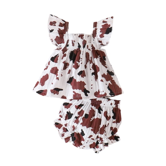 Baby Girl Clothes Toddler Summer Outfits Cute Bow Print T-Shirt Shorts 2pcs Set 6 Months-5 Years Old Girls Summer Set 0-18 Months,6-12 Months