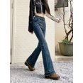 thumbnail image 3 of LEDP-pantalones vaqueros Retro de cintura alta para mujer, Jeans elásticos de Micro trompeta, diseño elástico de moda, sentido de borde crudo, Pantalones rectos delgados, 3 of 5