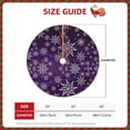 thumbnail image 2 of Fuzoiu Snowflake Gradient Purple Print Christmas Tree Skirt,Xmas Christmas Decorations,Xmas Tree Mat for Farmhouse Holiday New Years Home Party Decor Tree Rugs-36", 2 of 6