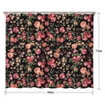 thumbnail image 5 of Pioneer Flower Floral Print Pattern Shower Curtain 84"x72" ,Bathroom Decorative Shower Curtains Set with 12 Hooks,Modern Waterproof Washable Shower Curtain, 5 of 6