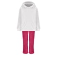 thumbnail image 6 of Oksale 2 PC Women Fluffy Fleece Sweatsuits Set Long Sleeve Hoodies Long Sweatpants Underwear Ultra Soft Comfort Active Loungewear 2025 White XXXL, 6 of 7