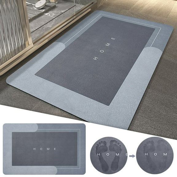 Entryway Rug Cozival Ndoor Outdoor Door Mat 16"x24", Low Profile Velvet Carpet Rug, Super Absent Quick Dry Non Slip Entryway Mat, Washable Dirt Trap Floor Mat for Home Entrance, Low Profile Door Mat