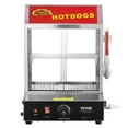 thumbnail image 4 of VEVOR Commercial Hot Dog Steamer - 2-Tier Electric Bun Warmer, 28.5QT with Slide Doors, 4 of 11