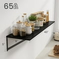 thumbnail image 3 of Rustic Floating Shelves for Wall W x D Wood Deep Wall Shelves Set of Wide Floating Bookshelf for Living Room Kitchen Office Bedroom Storage & Decoration wi, 3 of 8