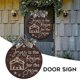 thumbnail image 1 of Letrero navideño redondo para puerta, adorno colgante rústico de madera para puerta delantera, 1 of 5
