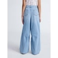 thumbnail image 3 of Weekend Academy Girls Wide Leg Pleated Denim Jeans, Sizes 5-18, 3 of 6