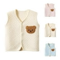thumbnail image 4 of Gpaecead Baby Clothes Unisex Cotton Sleeveless Vest Jacket Wearing Baby Keep Warm Cardigans Outside Blue, 4 of 4