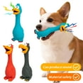 thumbnail image 3 of Ftwujt Rubber Chicken Squeaky Dog Toys, Dog Toys, Chicken Toys, Dog Squeaky Toys, Squeaky Dog Toys, Squeaky Toys for Dogs Small, Medium Large Pet Breeds, Play Fetch, Reduce Separation Anxiety-Black, 3 of 5
