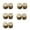 gold, variant on 10Pieces Metal Cord Locks Elastic and Round Drawstring Adjuster for Convenient Adjustment of Drawstrings and Laces